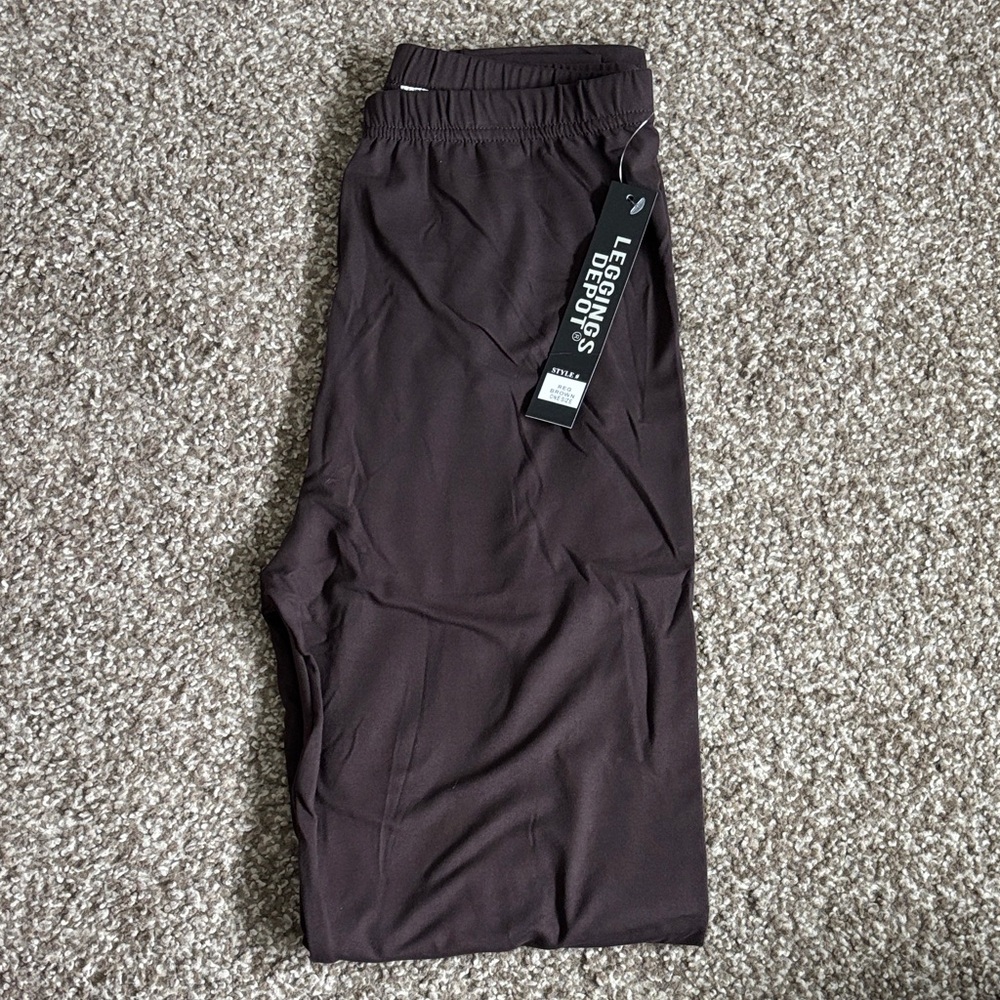 Brown Leggings - Leggings Depot OS
